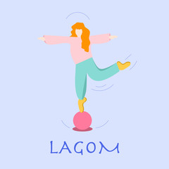 Concept of Scandinavian lifestyle Lagom