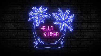 Summer palms neon