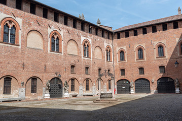 Fototapeta na wymiar Sant Angelo Lodigiano: the medieval castle