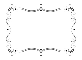 Vector illustration. Vintage retro frame for page, menu, invitation, congratulation design