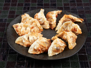 Gyoza dumplings with beef bulgogi filling