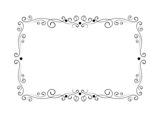 Vector illustration. Vintage retro frame for page, menu, invitation, congratulation design