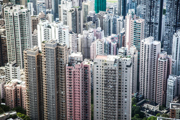 Obraz premium Vue des immeubles de Hong-Kong