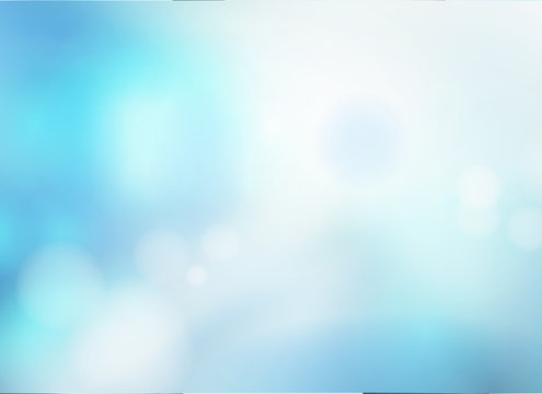 Hospital blurred background. Medical backdrop with molecules. Blur interior inside building with light background. Vector illustration