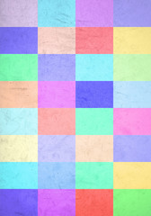 Hintergrund einer bunten Wand mit farbigen Kästchen