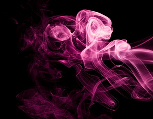 Fototapeta premium Purple smoke on black background