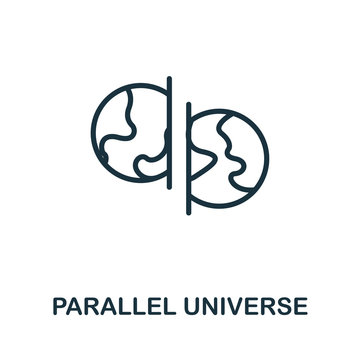 Parallel Universe vector icon symbol. Creative sign from science icons collection. Filled flat Parallel Universe icon for computer and mobile