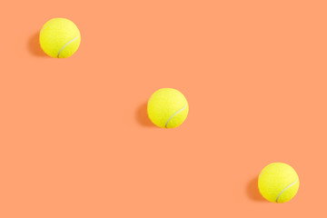 Tennis ball pattern on orange coral