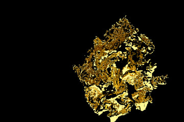 golden fluid on black background