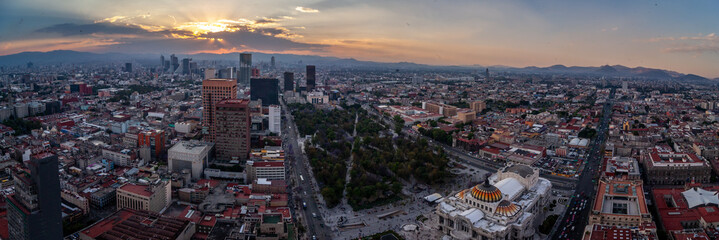 Obraz premium Vue de Mexico du haut de la tour Latino America