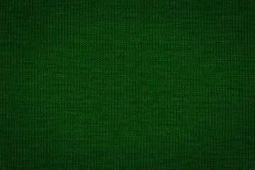Texture of real dark green knitwear, textile background. Abstract background