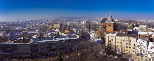Panoramic view of Drohobych. Ukraine