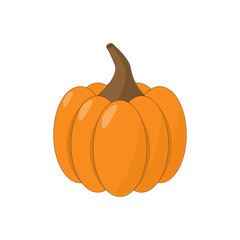 Pumpkin icon in flat style. Vector illustration 