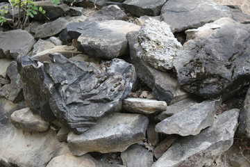 textures of large stones, remnants of a Roman tower of the 1st century AD, Arhipo Osipovka