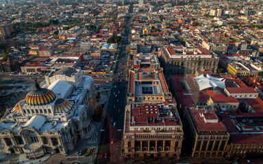 Vue de Mexico du haut de la tour Latino America