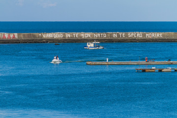 Landscape: Italy, view of the port of Viareggio