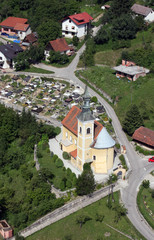 Fototapeta na wymiar Church of Saint Barbara in Rude, Croatia