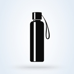 water bottle. Simple vector modern icon design illustration.
