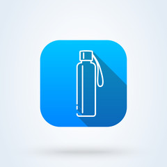 water bottle line art. Simple vector modern icon design illustration.