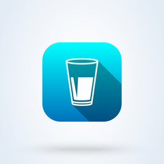 water glass Simple vector modern icon design illustration.