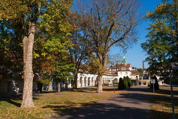 Blick in den Sprudelhof von Bad Nauheim/Deutschland