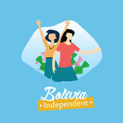 Bolivia Independence Day Celebration Vector Template Design Illustration