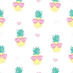 seamless pineapple pattern vector illustration