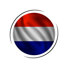 Waving Netherlands flag, the flag of Netherlands, vector illustration