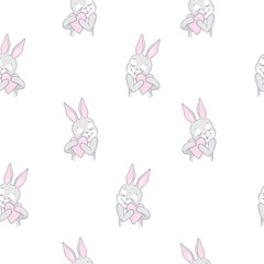 Rabbit pattern. Seamless vector pattern