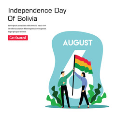 Bolivia Independence Day Celebration Vector Template Design Illustration