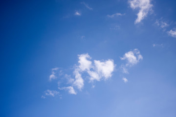 Blurred sky blur or azure sky and white cloud background, beautiful nature on summer