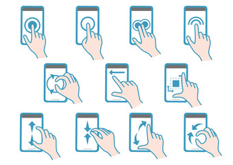 スマホをタップする