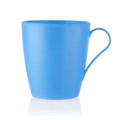 Plastic cup isolated on white background