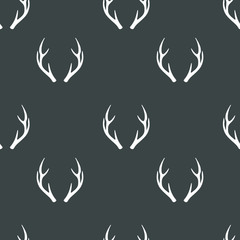 Fototapeta premium Simple vector deer antlers pattern.