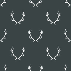 Simple vector deer antlers pattern.