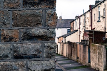 narrow street in old town Gannow 