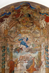 Assumption of the Virgin Mary, altar fresco in the Church of the Assumption of the Virgin Mary in Samobor, Croatia