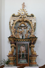 Altar of the Holy Cross in the Church of the Assumption of the Virgin Mary in Klostar Ivanic, Croatia