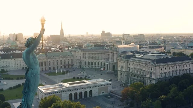City center of Vienna in the early morning