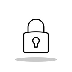 Security icon in flat style. Lock symbol for your web site design, logo, app, UI Vector EPS 10.