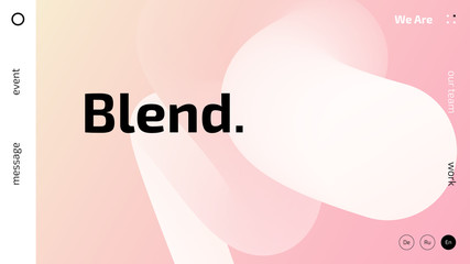 Trendy background with 3d gradient shape, fluid geometric minimalistic shapes, website template, futuristic concept design