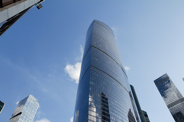 Obraz premium Skyscrapers in the city. tall house. Metal and steel.