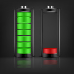 Realistic battery charge: full and part charge