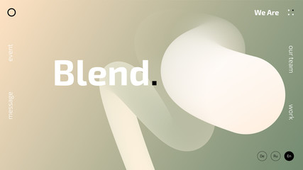 Trendy background with 3d gradient shape, fluid geometric minimalistic shapes, website template, futuristic concept design