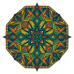 Mandala vector design for printing. Tribal ornament.