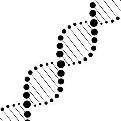 Illustration of DNA Helical Cells on White Background