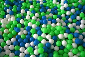 Colored plastic balls in the playground in Thailand