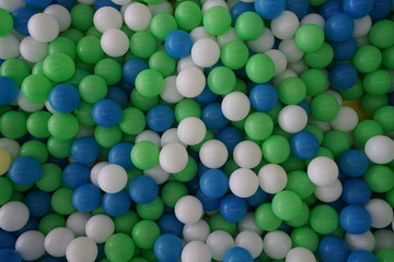 Colored plastic balls in the playground in Thailand