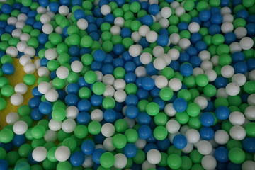 Colored plastic balls in the playground in Thailand