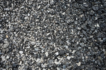 Stone mixed soil is used to repair roads.
